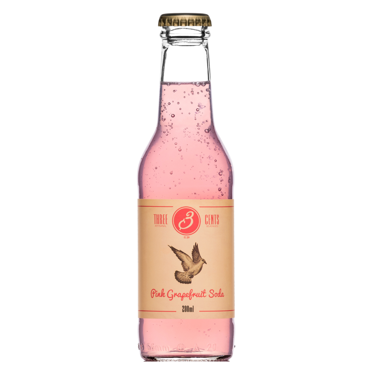 Three Cents Pink Grapefruit Soda 0.2l – 6 flašica